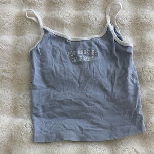 Los Angeles California Blue Tank Top with White Trim - Women